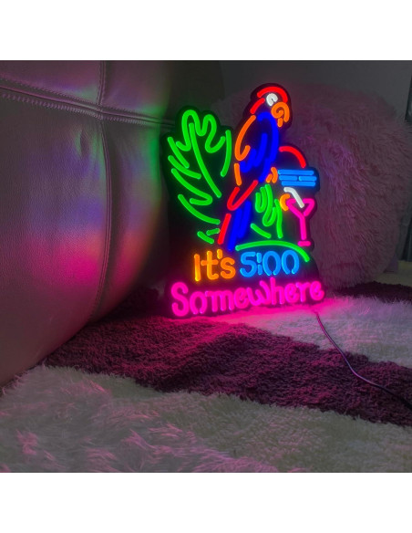 Rompecabezas LED Neon 47 Piezas Silicona LDGJ 40.6x33 cm