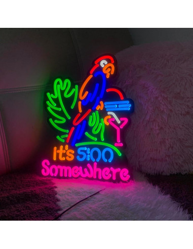 Rompecabezas LED Neon 47 Piezas Silicona LDGJ 40.6x33 cm