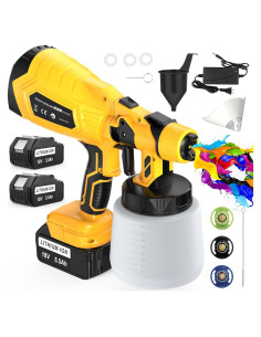 Pulverizador de Pintura Inalámbrico DEJUNPIOOL 1000ml 2 Baterías