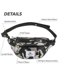 Mochila de Cintura 4Monster 2L Resistente al Agua Verde Militar 2