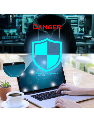 Cubierta deslizante para cámara de laptop HKDGYHON Panda Negra