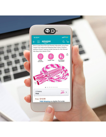 Cubierta deslizante para cámara de laptop HKDGYHON Panda Negra