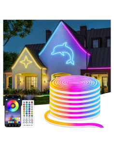 Cinta Neón LED RGB 10m CCILAND con Control Remoto y App