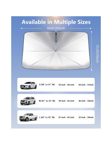 Sombrilla Plegable para Parabrisas Noiclub SS-1107 - Mediana