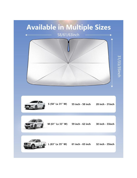 Sombrilla Plegable para Parabrisas Noiclub SS-1107 - Mediana