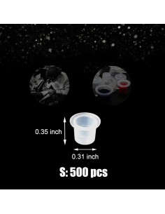 500 Capsulas de Tinta para Tatuajes Yuronam - Pequeñas 2