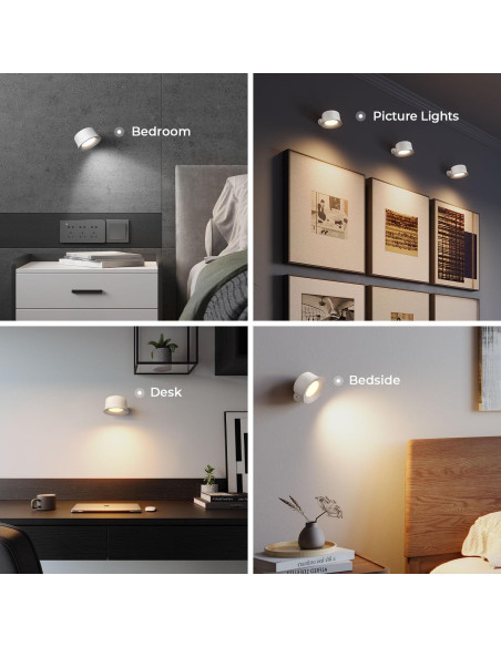 Aplique de Pared LED FULEN con Batería Recargable 3200mAh