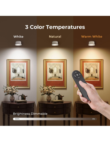 Aplique de Pared LED FULEN con Batería Recargable 3200mAh