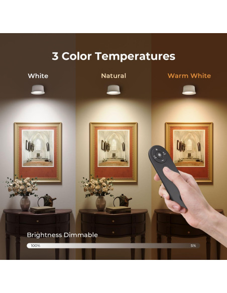 Aplique de Pared LED FULEN con Batería Recargable 3200mAh