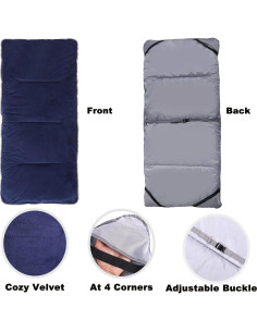 Almohadilla de Camping Gehannah 190.5x73.7cm Plegable Azul 2