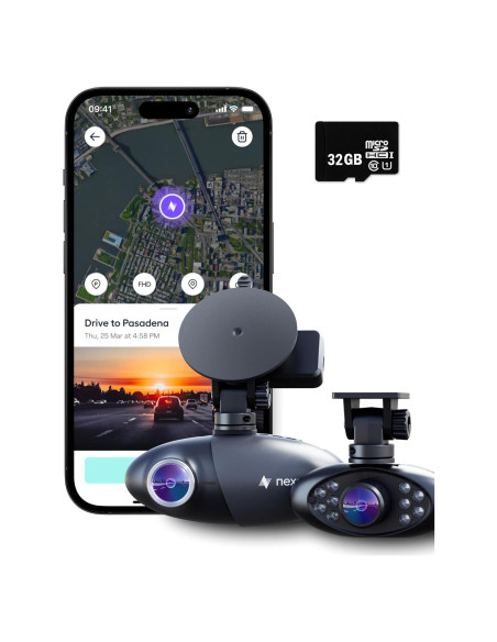Cámara de tablero dual Nexar Pro 1080p FHD con visión nocturna