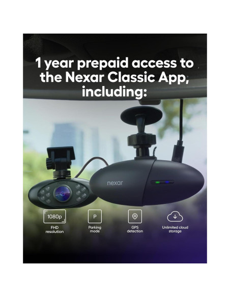 Cámara de tablero dual Nexar Pro 1080p FHD con visión nocturna