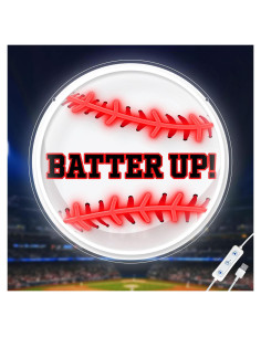 Cartel de Neón LED Béisbol HAJAE 30.48cm Regulable USB