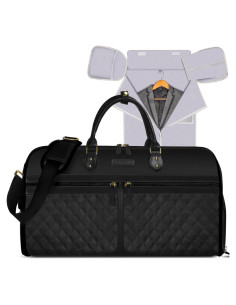 Bolsa de viaje tipo duffle Berrtybag 2 en 1 impermeable negra