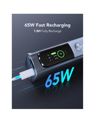 Power Bank 20000mAh X DIGI 130W Carga Rápida USB-C Pantalla TFT