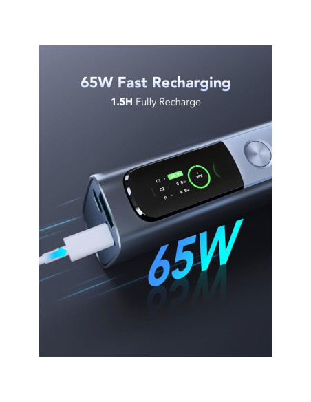 Power Bank 20000mAh X DIGI 130W Carga Rápida USB-C Pantalla TFT