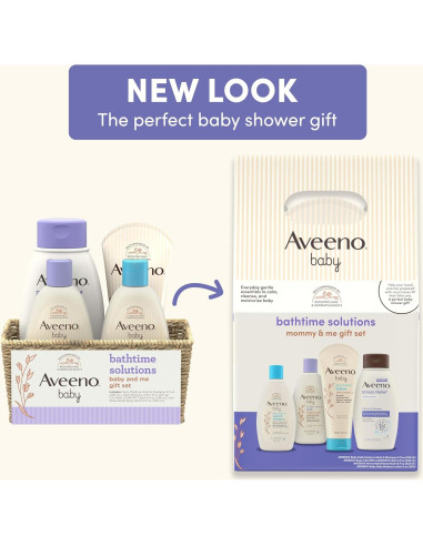 Set de Regalo Aveeno Baby Mamá y Yo - 4 Piezas para Baño