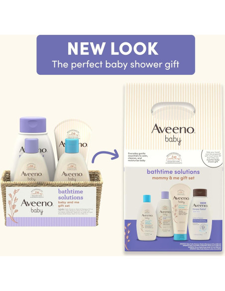 Set de Regalo Aveeno Baby Mamá y Yo - 4 Piezas para Baño