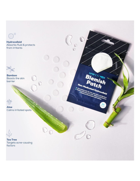 Kit de Cuidado Facial para Hombres Hanhoo - Limpiador 150ml, Hidratante 60ml, Parches 36 Unidades