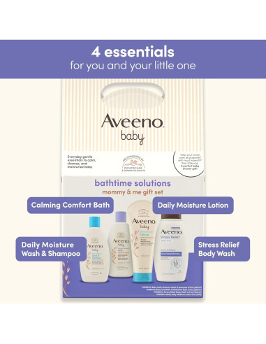 Set de Regalo Aveeno Baby Mamá y Yo - 4 Piezas para Baño