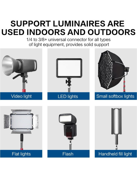 Trípode de Luz Ajustable Aluminio 222cm con Bolsa - MT-02S