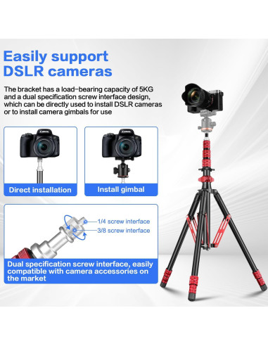 Trípode de Luz Ajustable Aluminio 222cm con Bolsa - MT-02S