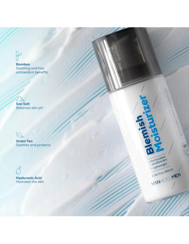 Kit de Cuidado Facial para Hombres Hanhoo - Limpiador 150ml, Hidratante 60ml, Parches 36 Unidades