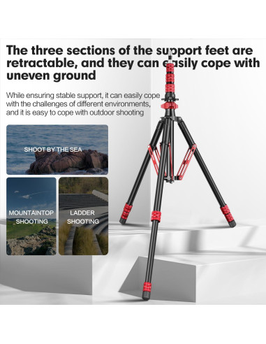 Trípode de Luz Ajustable Aluminio 222cm con Bolsa - MT-02S