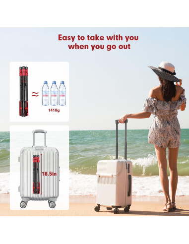 Trípode de Luz Ajustable Aluminio 222cm con Bolsa - MT-02S