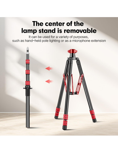 Trípode de Luz Ajustable Aluminio 222cm con Bolsa - MT-02S