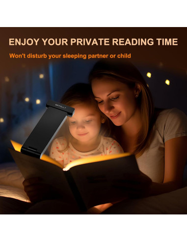 Luz de lectura recargable SRTCLLT 1500mAh 3 colores ajustables