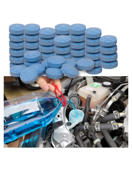 100 Tabletas Limpiadoras Concentradas para Parabrisas - Eficiencia