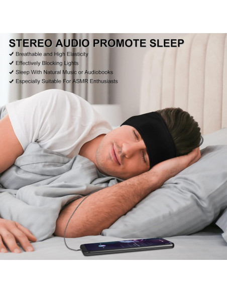 Auriculares para dormir y calentadores de orejas ASIILOVI - Diadema con altavoces HD Auriculares para dormir y calentadores de orejas ASIILOVI - Diadema con altavoces HD