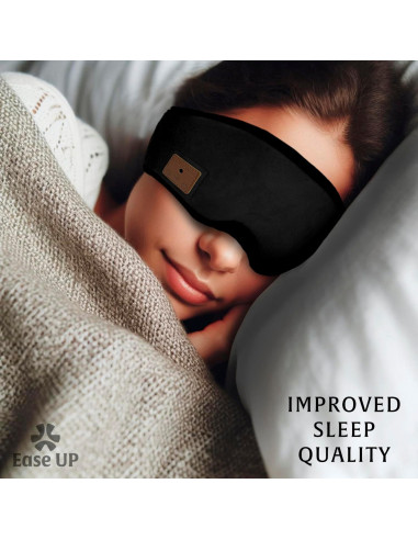 Máscara para dormir Bluetooth HUANGXUEYU con auriculares ajustables