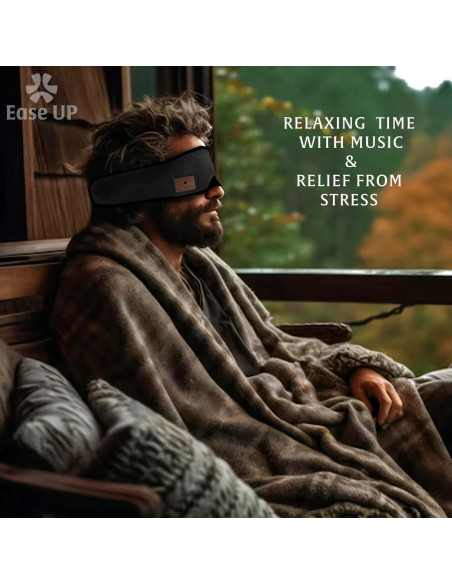 Máscara para dormir Bluetooth HUANGXUEYU con auriculares ajustables