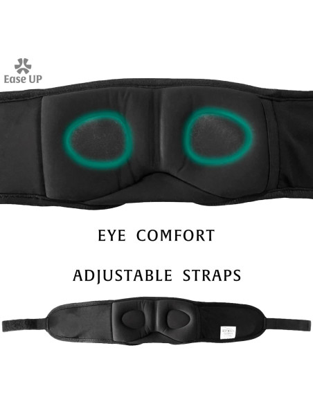 Máscara para dormir Bluetooth HUANGXUEYU con auriculares ajustables