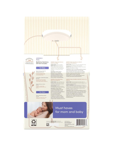 Set de Regalo Aveeno Baby Mamá y Yo - 4 Piezas para Baño
