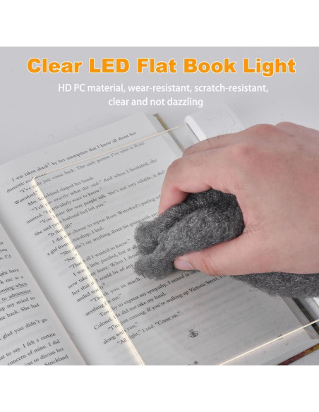 Luz de lectura LED recargable VEEKI rosa con 3 colores