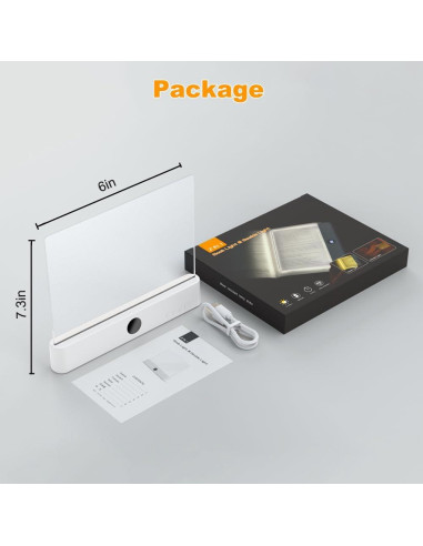 Luz de lectura LED recargable VEEKI rosa con 3 colores