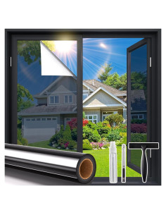 Película de Privacidad Coavas 44.5x200 cm Espejo Reflectante