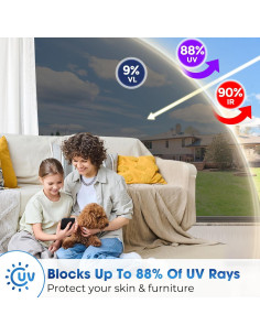 Película de Privacidad Coavas 44.5x200 cm Espejo Reflectante 2