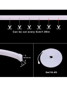 Tira LED de neón RGB 5M 24V impermeable TPL 2