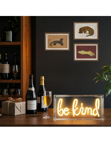 Señal de Neón Be Kind LED 30.48x15.24 cm con USB
