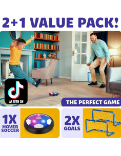 Pelota de Fútbol Flotante Atlasonix con 2 Metas - Juguete Interior 2