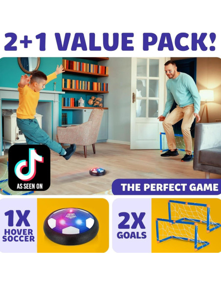 Pelota de Fútbol Flotante Atlasonix con 2 Metas - Juguete Interior