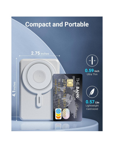 Cargador Portátil MagSafe 10000mAh Eazpower para iPhone y Apple Watch