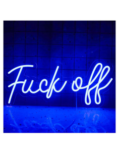 Letrero de Neón Azul LUCUNSTAR 44x20 cm USB Decoración