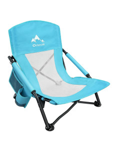 Silla de Playa Plegable Oileus Azul 136 kg Respaldo Malla
