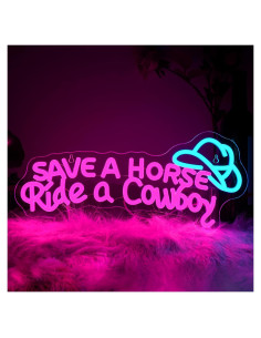 Señal de Neón WLHOPE Salva un Caballo 42x18.5cm USB