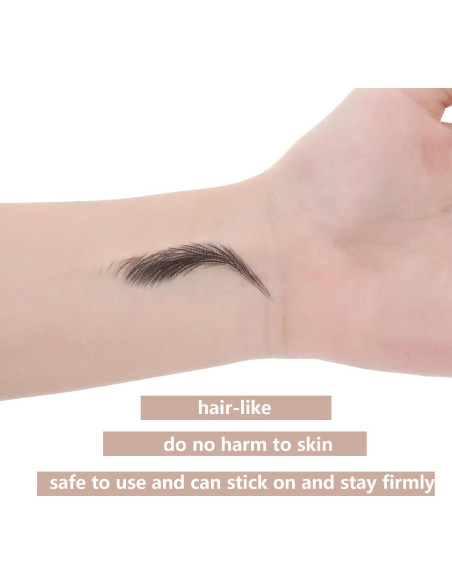 Calcomanías de Cejas Impermeables Blulu - 6 Hojas, 66 Pares